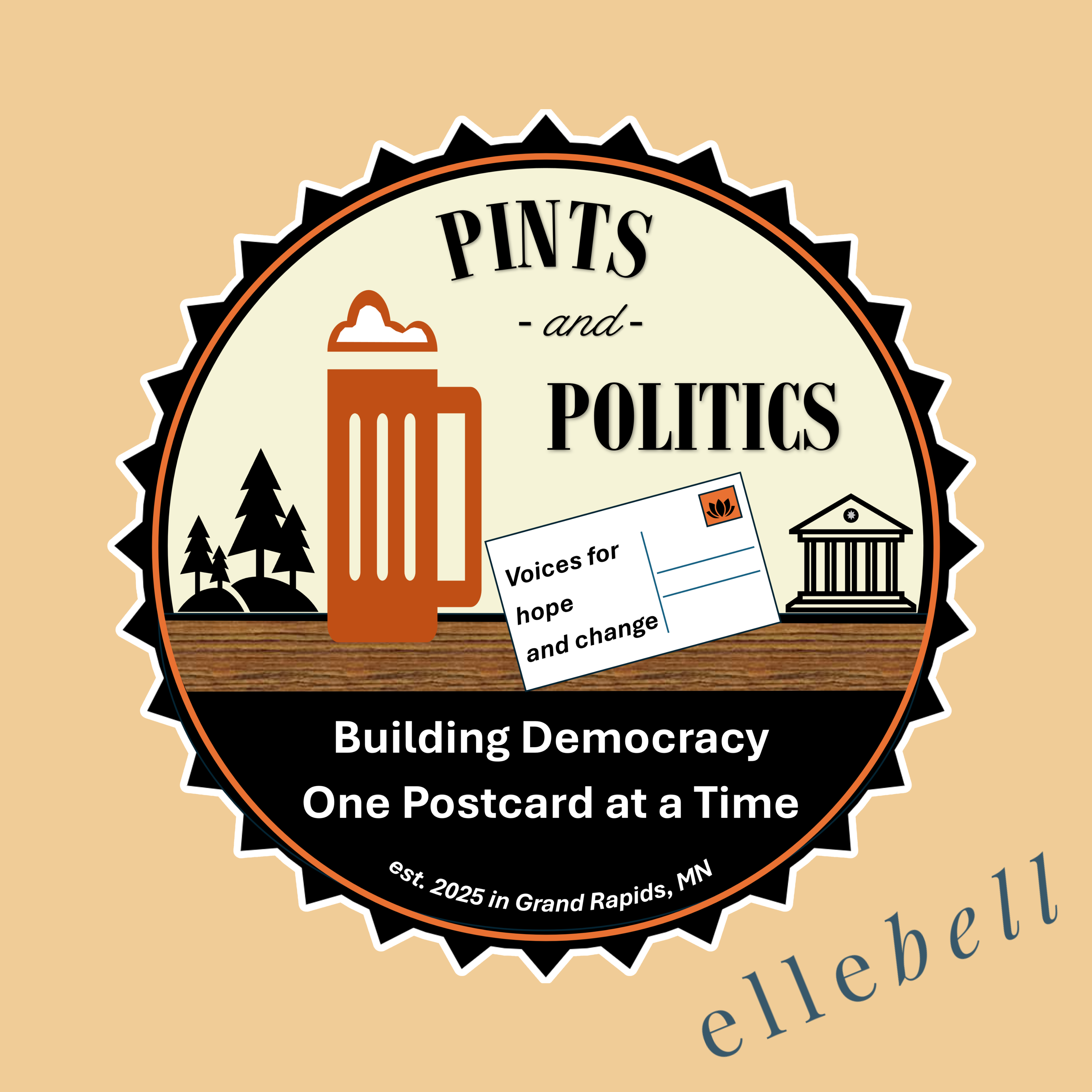 Pints and Politics 3” Vinyl Sticker