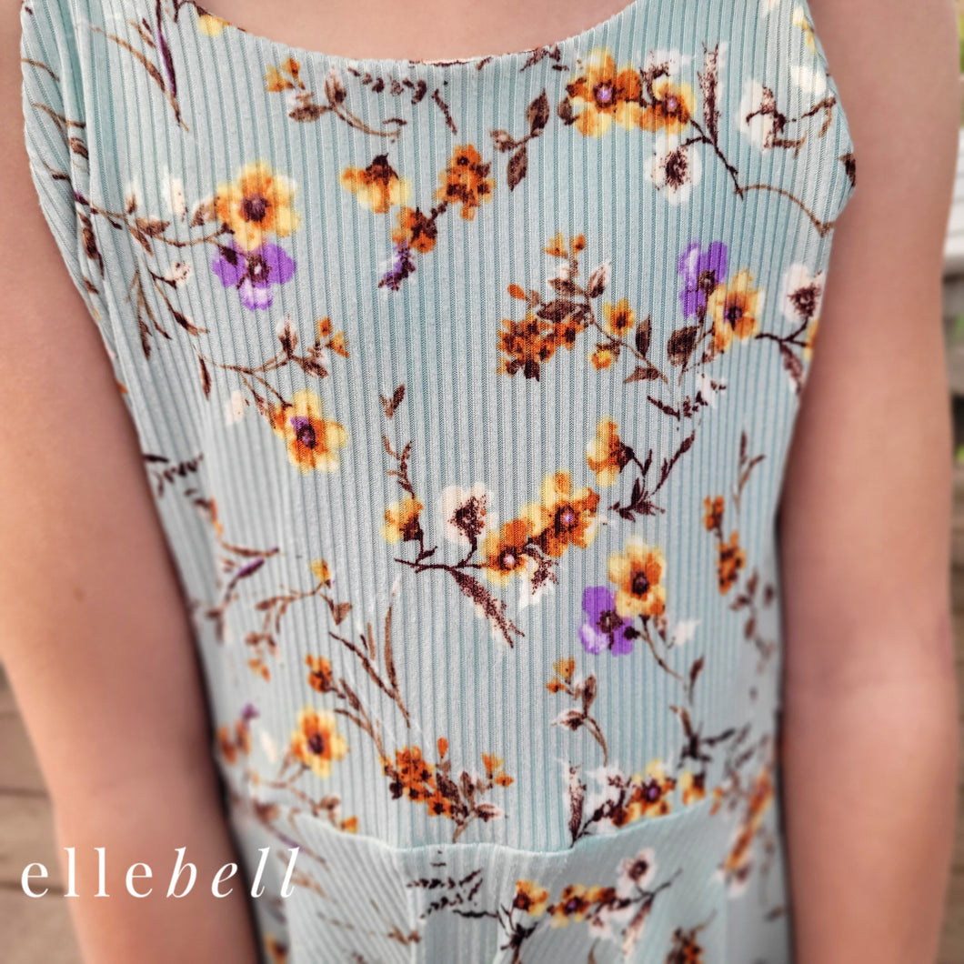 Summer Solstice Dress - Mint Floral