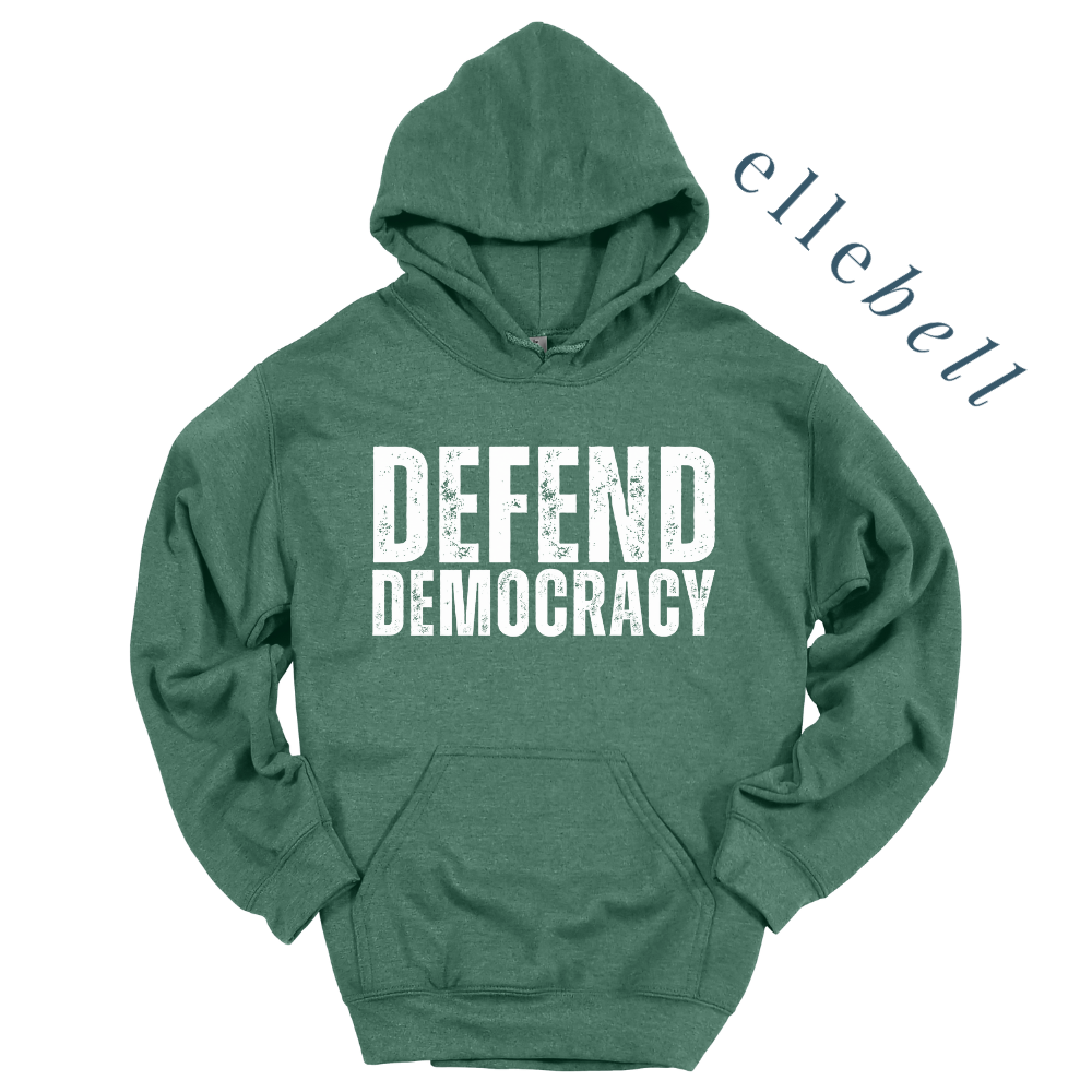 Defend Democracy Hooded Sweatshirt (ships in 3-5 business days)