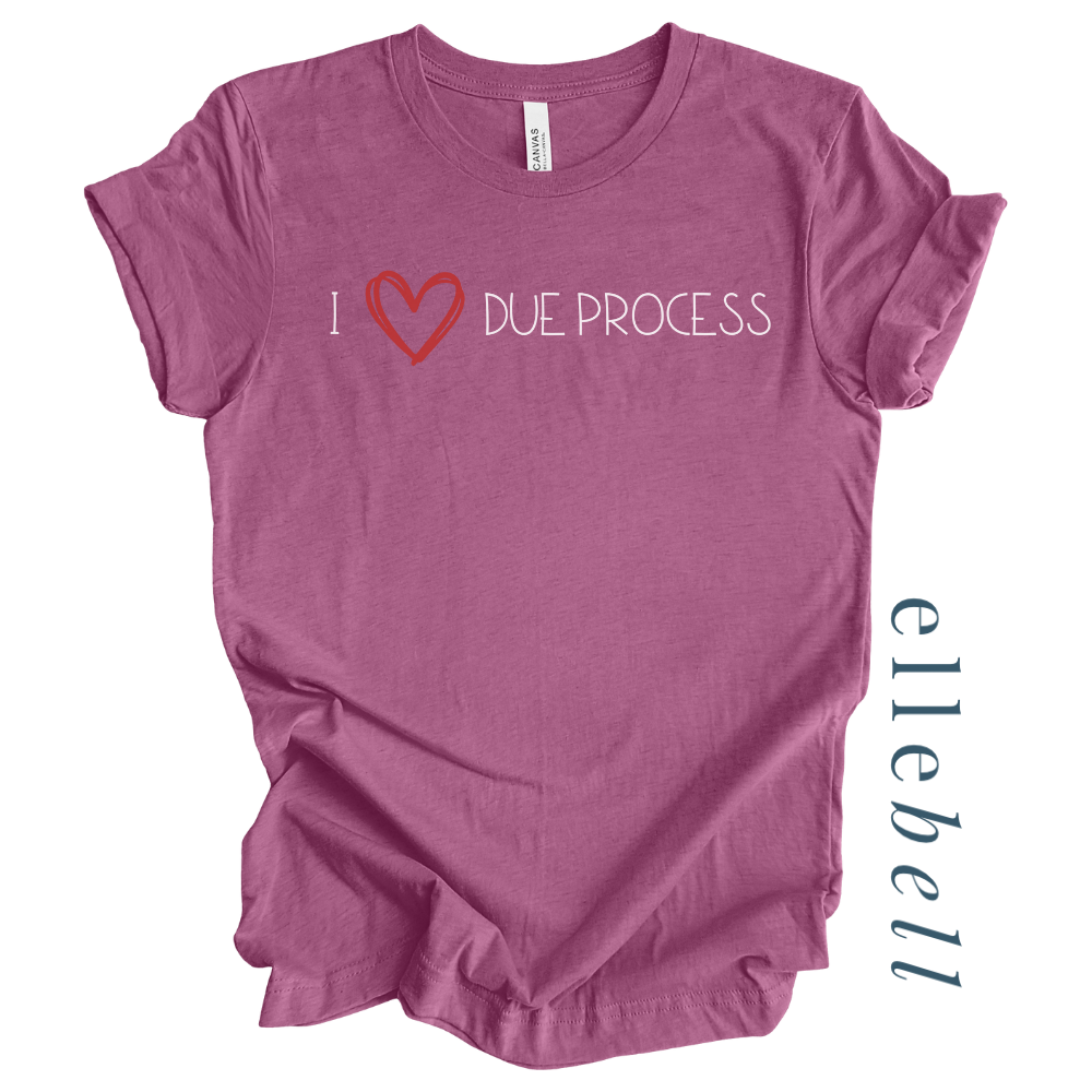I Heart Due Process T-shirt (ships in 3-5 business days)