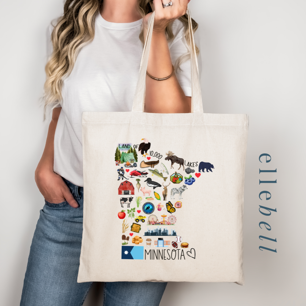 Minnesota Symbols - Tote Bag