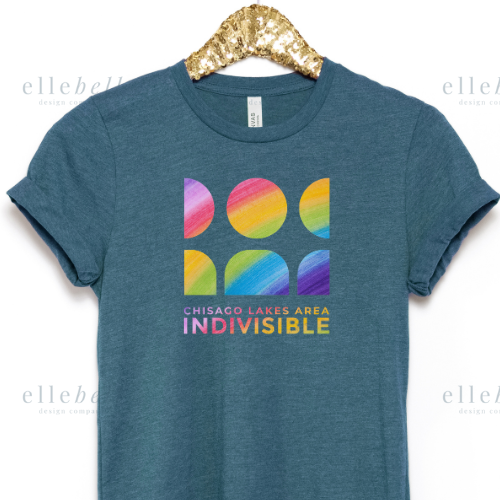 Chisago Lakes Area Indivisible Pride T-shirt (ships in 3-5 business days)