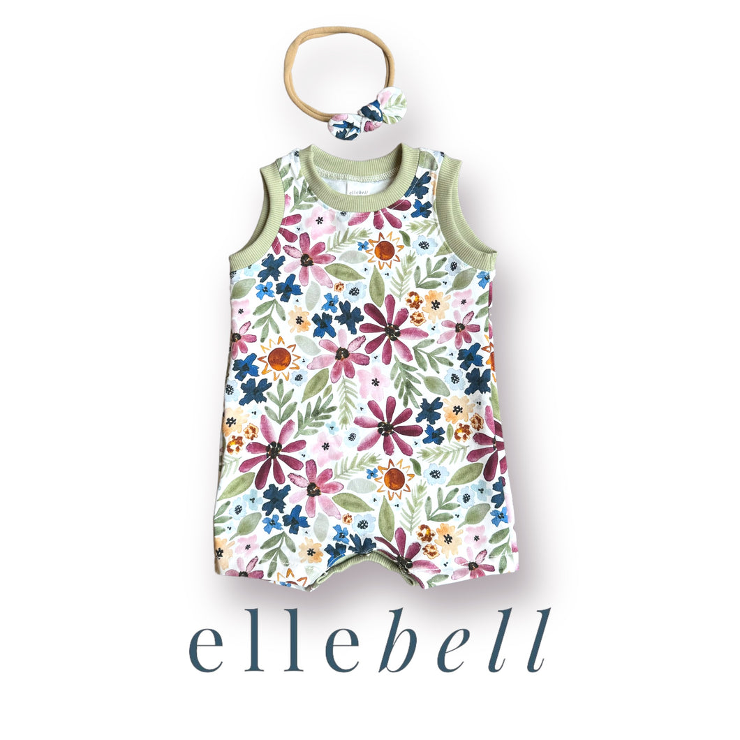 Summer Floral Tank Romper
