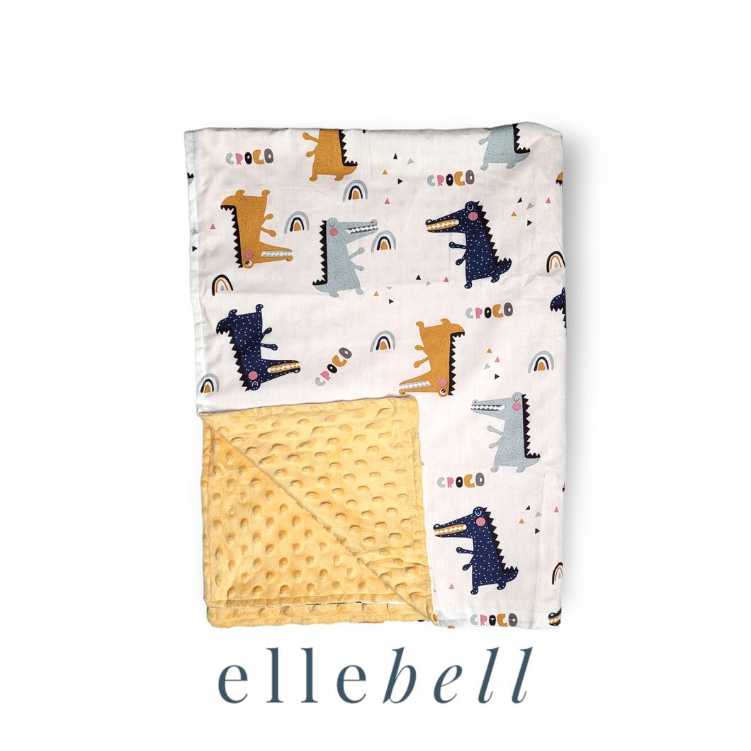 Minky Blanket - Crocodile