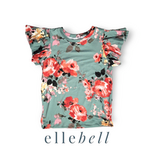 Load image into Gallery viewer, Butterfly Sleeve Top - Mint Floral
