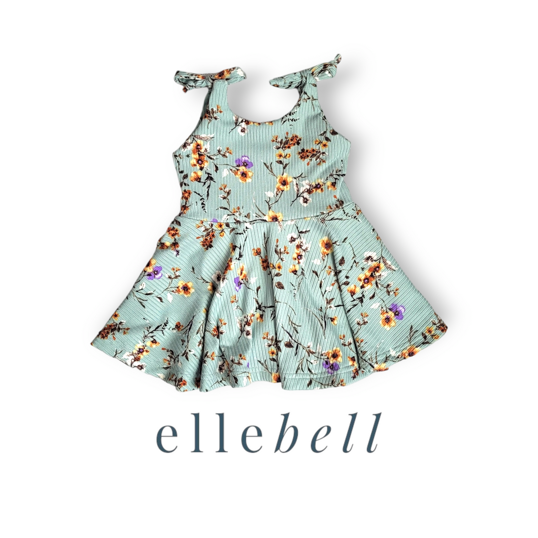 Baby Summer Solstice Dress - Mint Floral