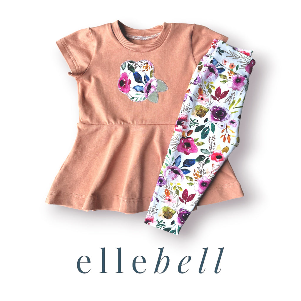 Perfectly Peach Collection - Floral Leggings