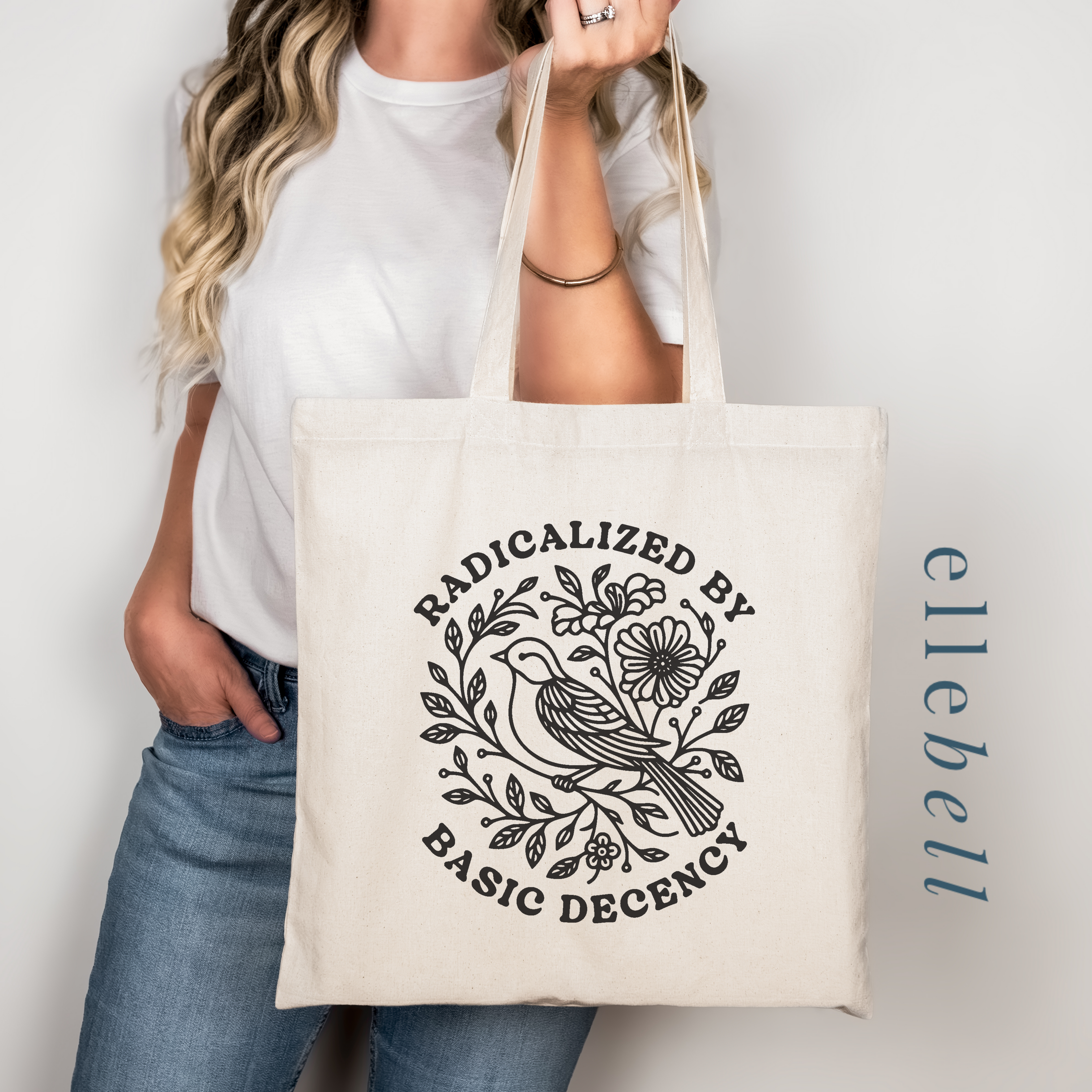 Radicalized By Basic Decency Tote Bag (ships in 2-3 business days)