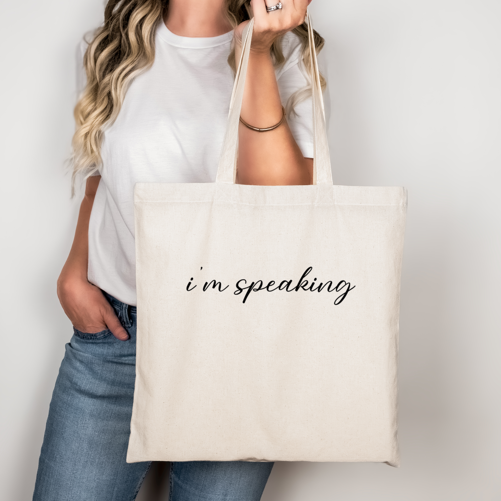 I'm Speaking Canvas Tote Bag (ships in 1-2 business days)