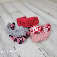 Load image into Gallery viewer, Top Knot Headband - Valentine Collection

