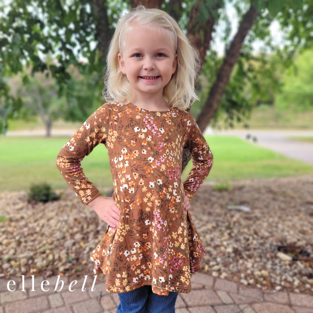 Daisy Tunic - Gingerbread Floral