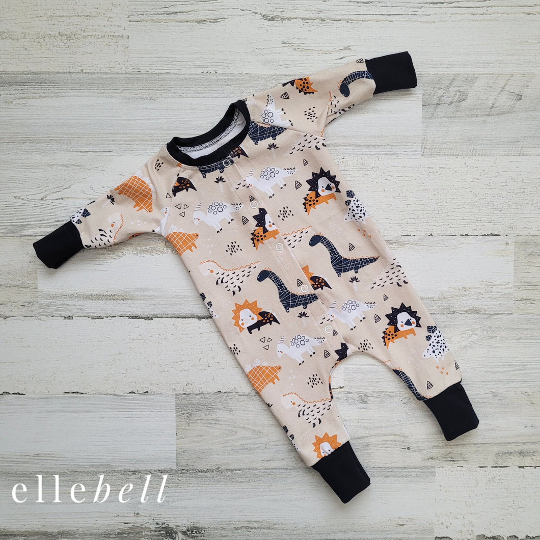 Sprout Snap Romper - Dinosaurs