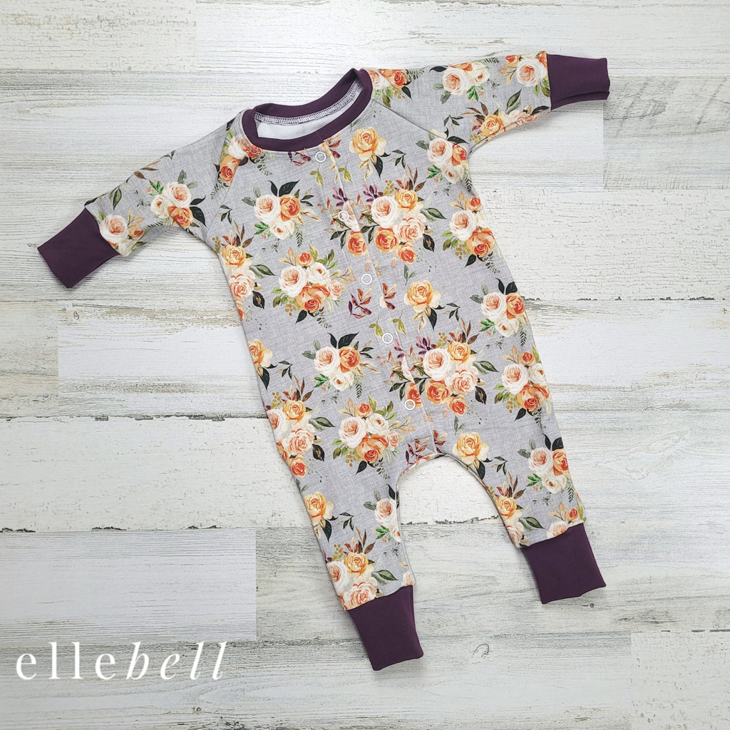 Sprout Snap Romper - Vintage Floral