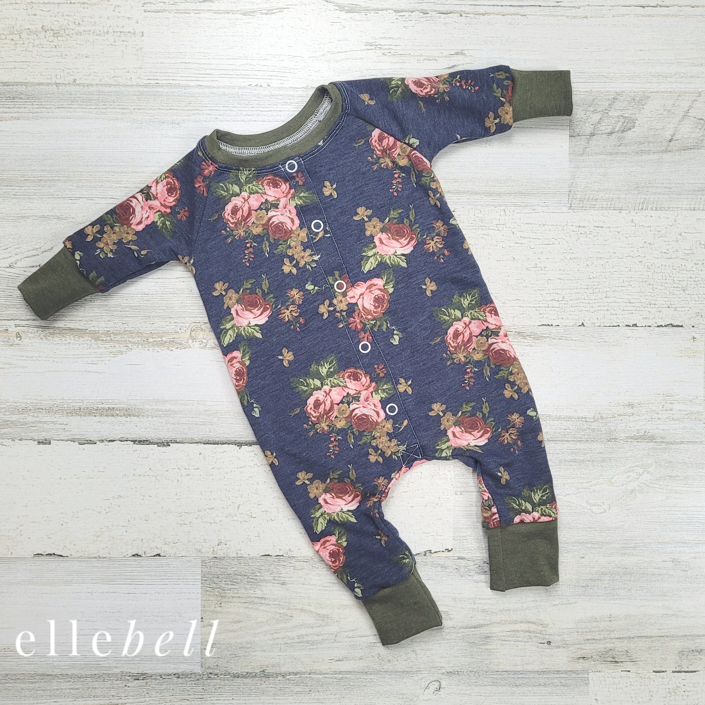 Sprout Snap Romper - Soft Rose
