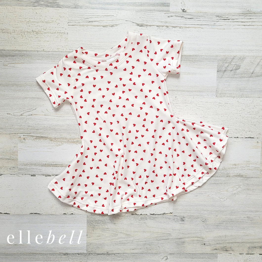Twirl Tunic - Micro Hearts